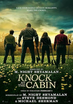 Knock at the Cabin (2023) Full Movie Watch Online in Dual Audio HD Knock at the Cabin Full Movie Watch Online - 2023 Horror, Mystery, Thriller Film Poster