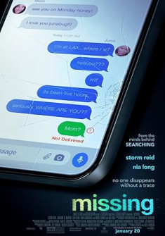 Missing (2023) Full Movie Watch Online in Dual Audio HD Missing Full Movie Watch Online - 2023 Drama, Mystery, Thriller Film Poster