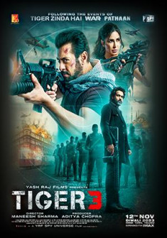 Tiger 3 Full Movie Watch Online - 2023 Action, Adventure, Thriller Film Poster